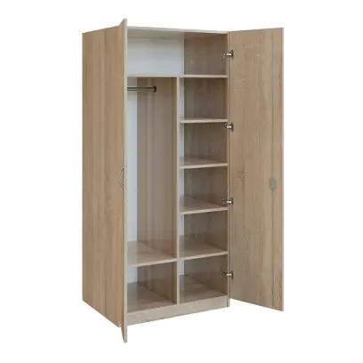 Q 23-80 skříň šatní, 2-dvéřová, 800x600x1800mm, dub bardolino